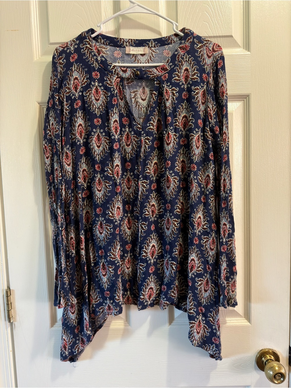 Boho Navy Paisley Altar’d State Tunic